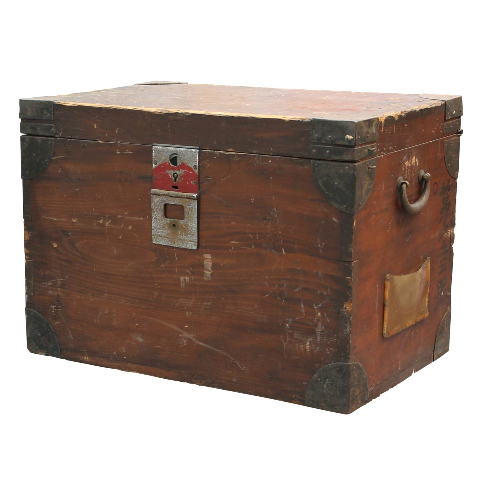 昭和レトロ 木箱 木製トランク収納箱 古道具 |古民具 |古材 |ビンテージ