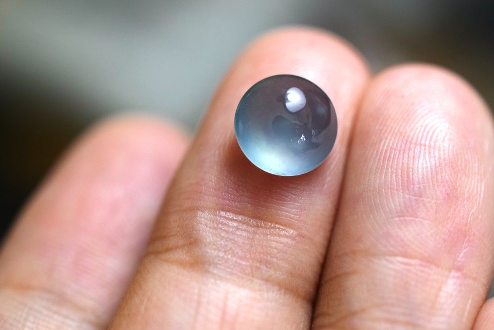 SR 12-68 上品 宝石質 氷種 青色 グアテマラ産 天然 A貨 本翡翠 ルース 硬玉 ジェダイト