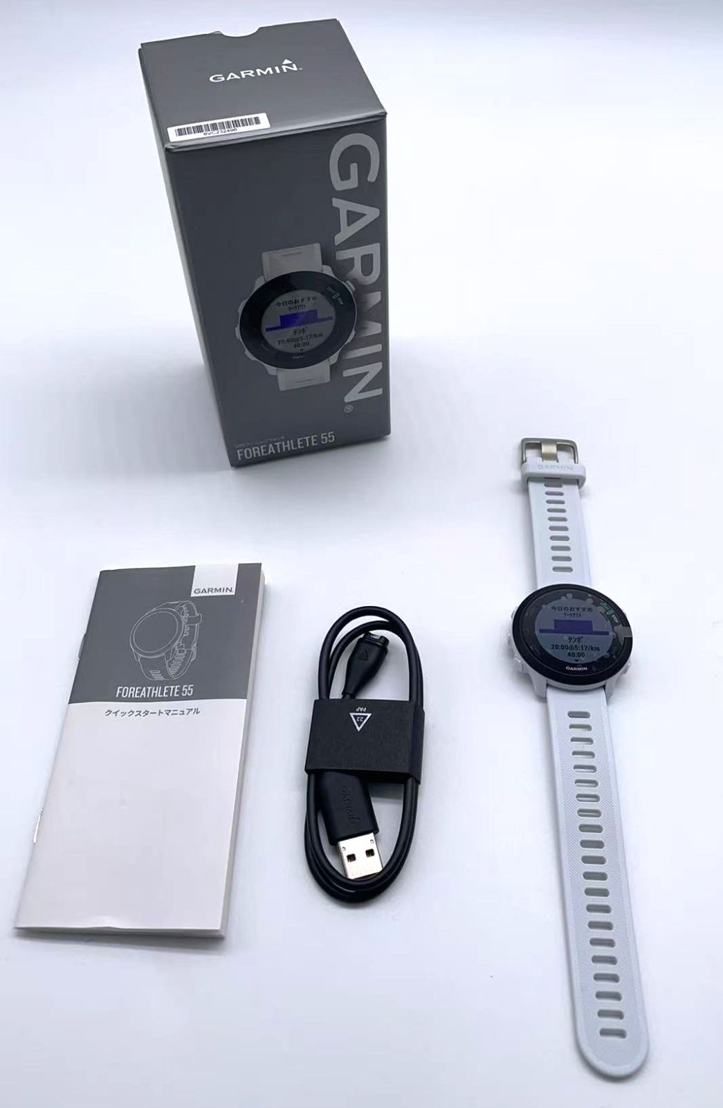 GARMIN スマートウオッチ ForeAthlete 55 WHITE