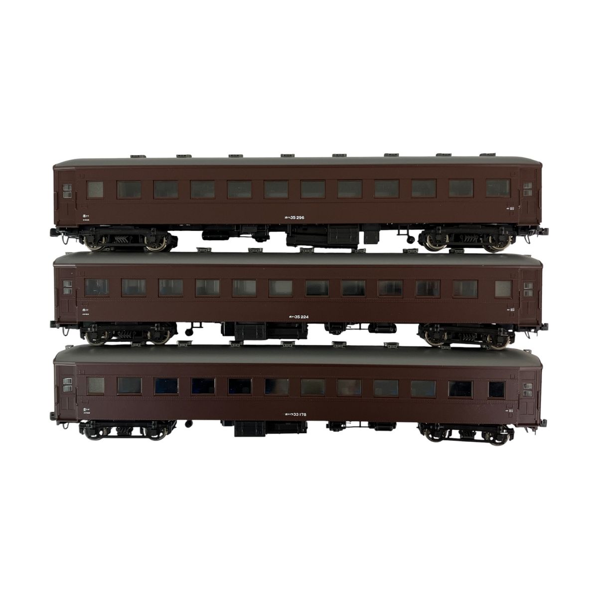 KATO HO オハフ33(茶) オハ35(茶) 3両 1-512 1-514 KATO 1-514/1-512 オハフ33 オハ35 旧型客車 茶色 3両セット HOゲージ