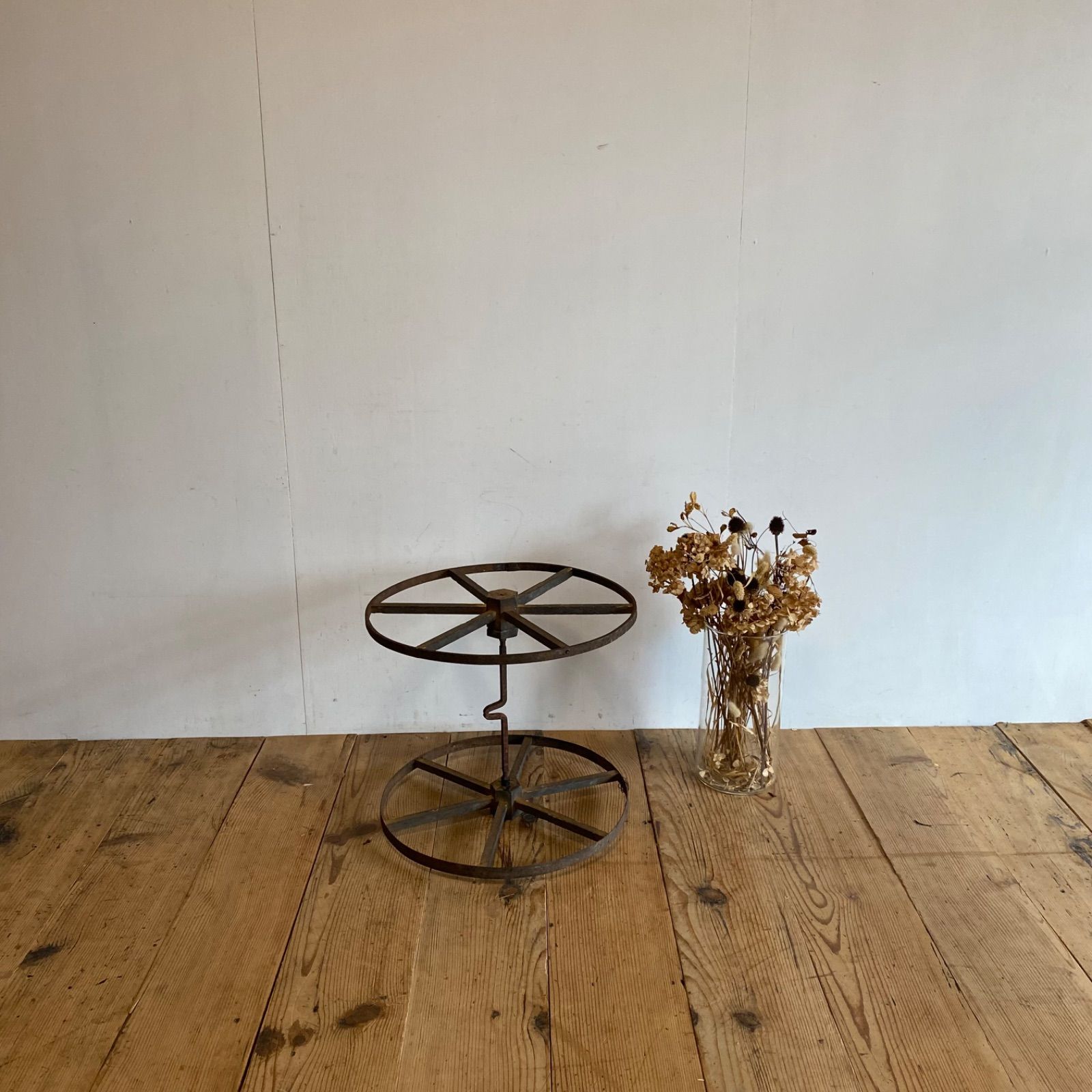 アンティーク 古家具 古道具鉄製 車輪パーツ インダストリアル