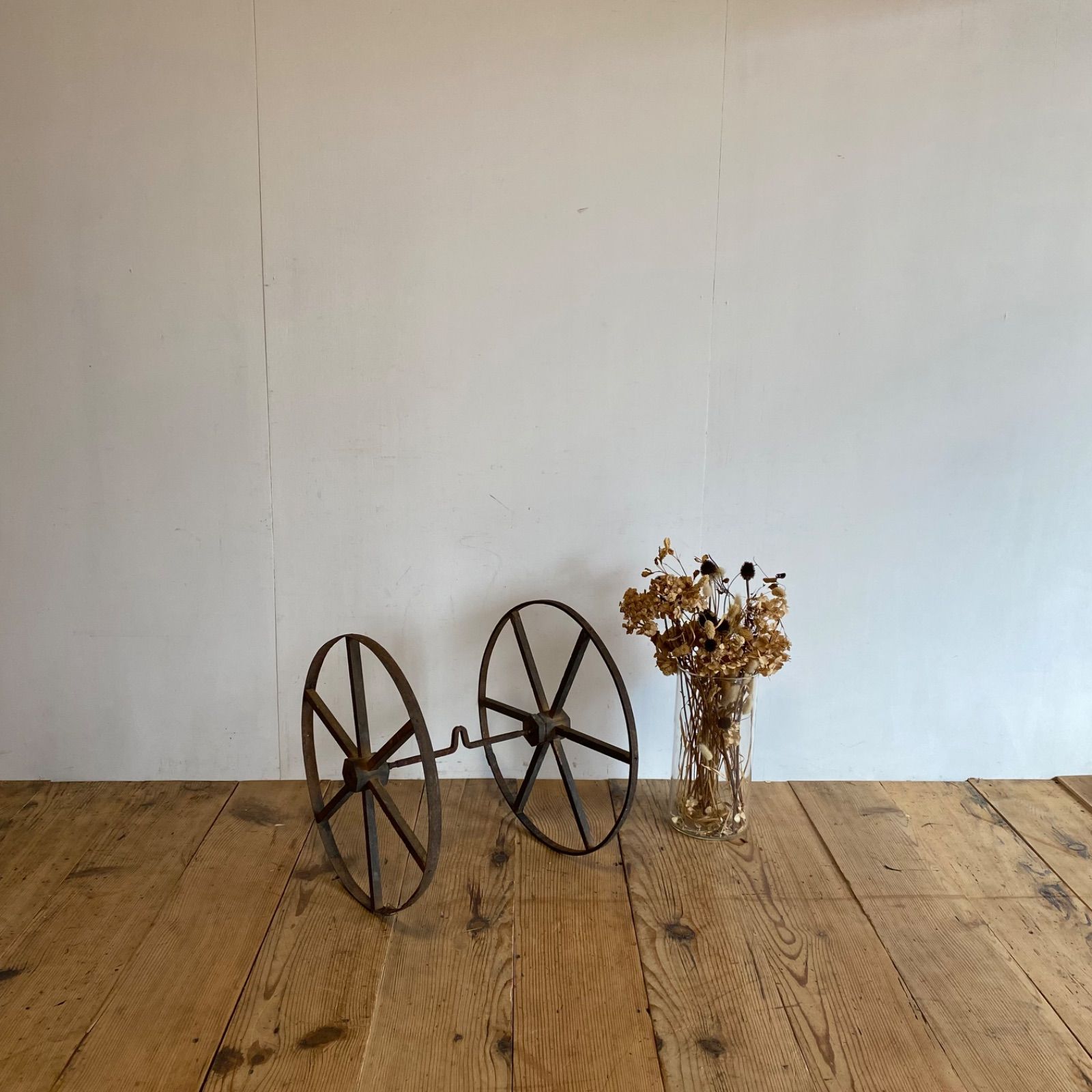 アンティーク 古家具 古道具鉄製 車輪パーツ インダストリアル