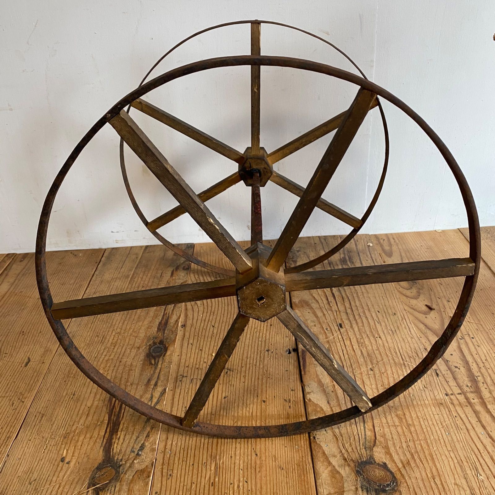 アンティーク 古家具 古道具鉄製 車輪パーツ インダストリアル