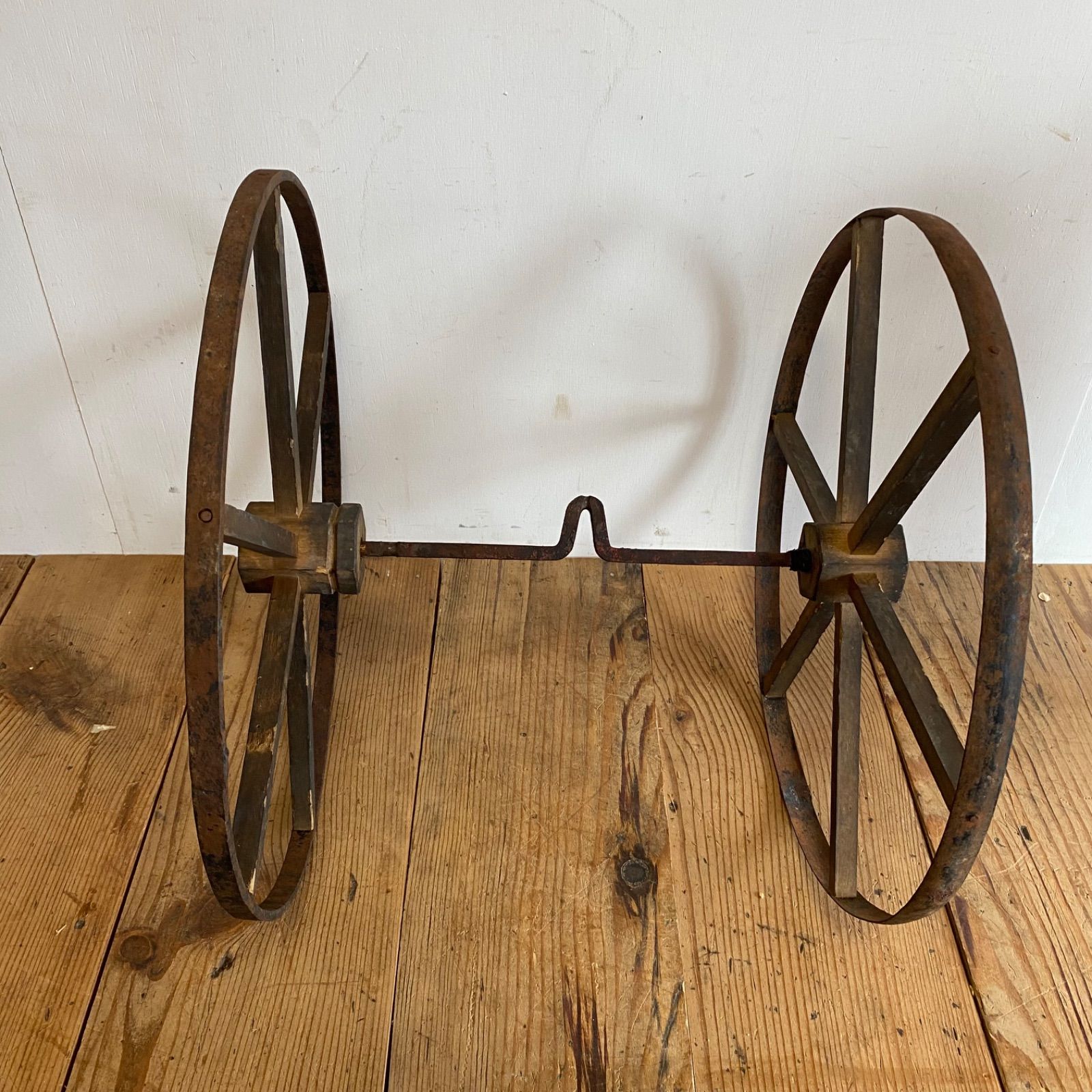 アンティーク 古家具 古道具鉄製 車輪パーツ インダストリアル
