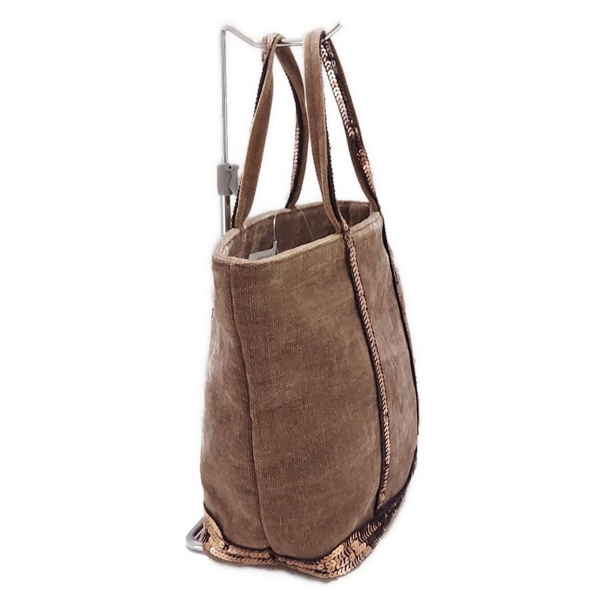 vanessa bruno ヴァネッサブリューノ トートバッグ - ブラウン スパンコール