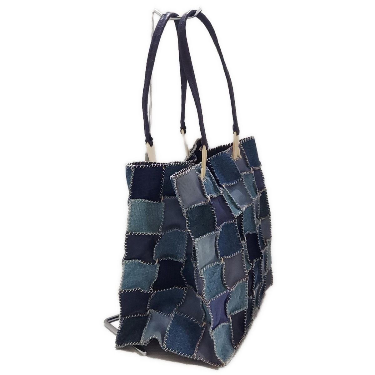 JAMIN PUECH ジャマンピエッシェ トートバッグ - ブルー パッチワーク レザー