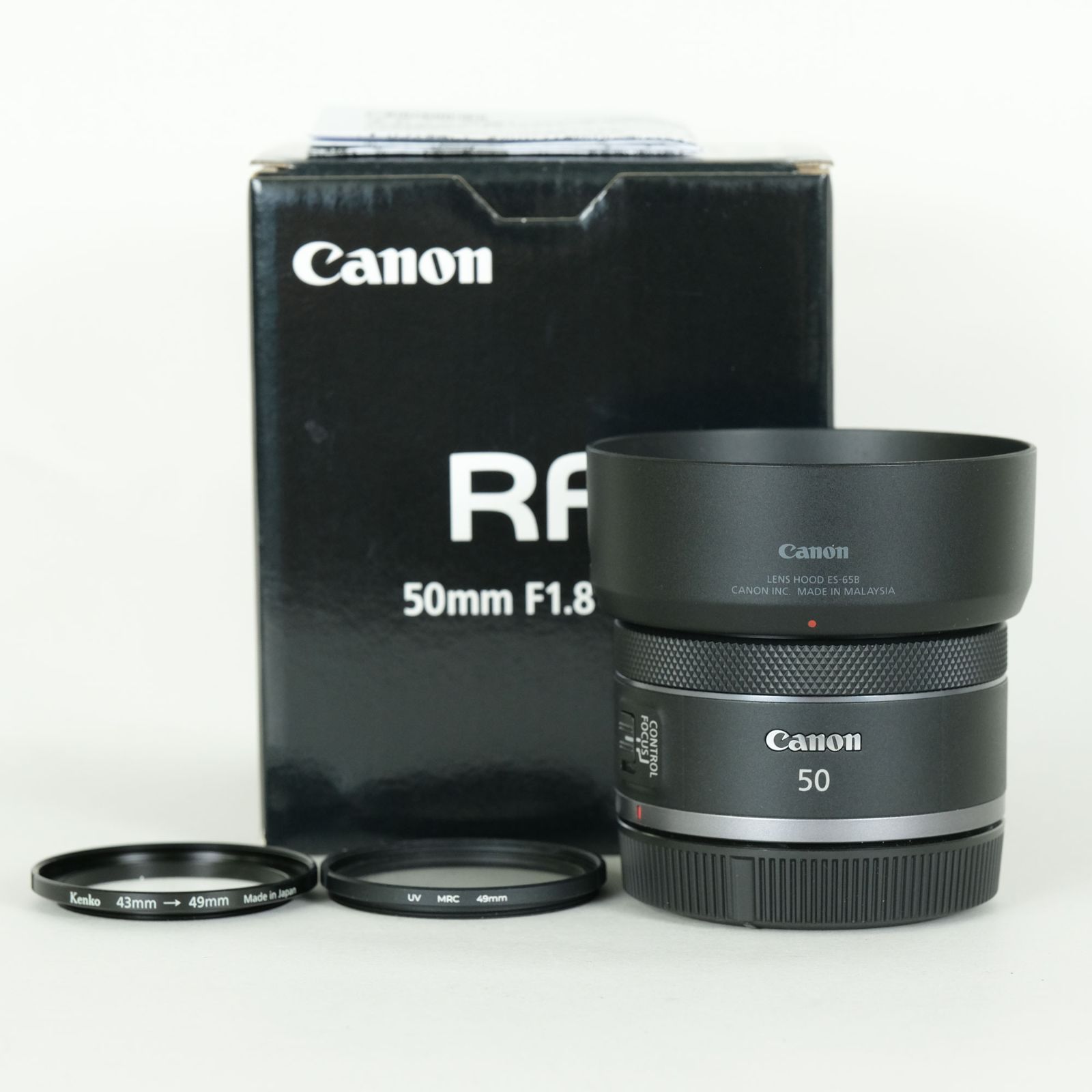 美品 | フィルター・純正フード付] Canon RF50mm F1.8 STM | Canon RF