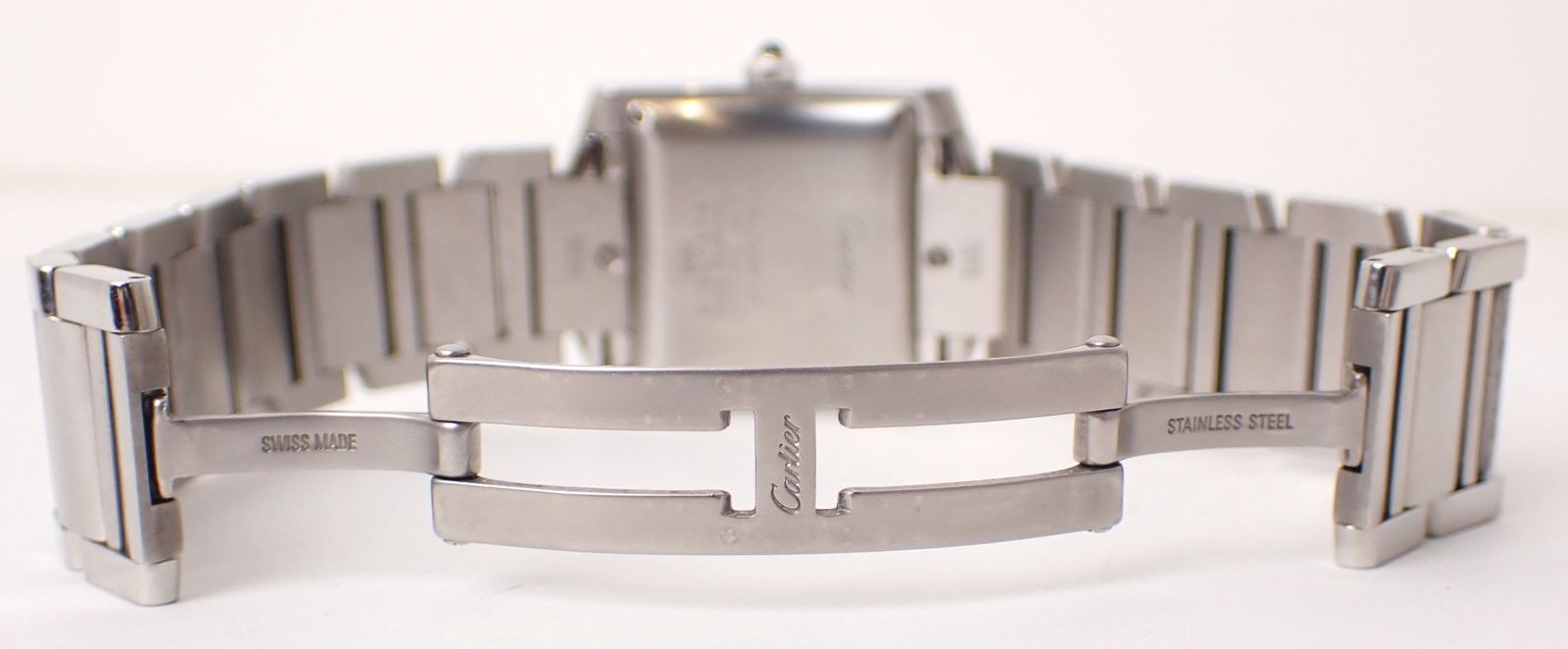  Cartier カルティエ タンクフランセーズ LMサイズ W51002Q3 SS AT 自動巻き オートマチック ステンレス メンズ レディース 腕時計 ストライプシャツ 自動巻き時計 腕時計(アナログ)