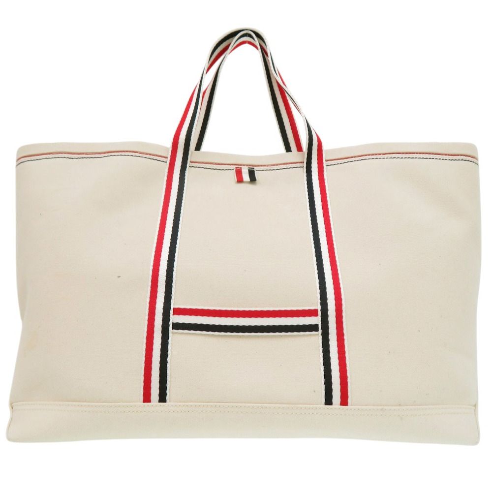 未使用 Thom Browne トートバッグ 未使用 トムブラウン ストライプ ミディアム ツール トート MEDIUM