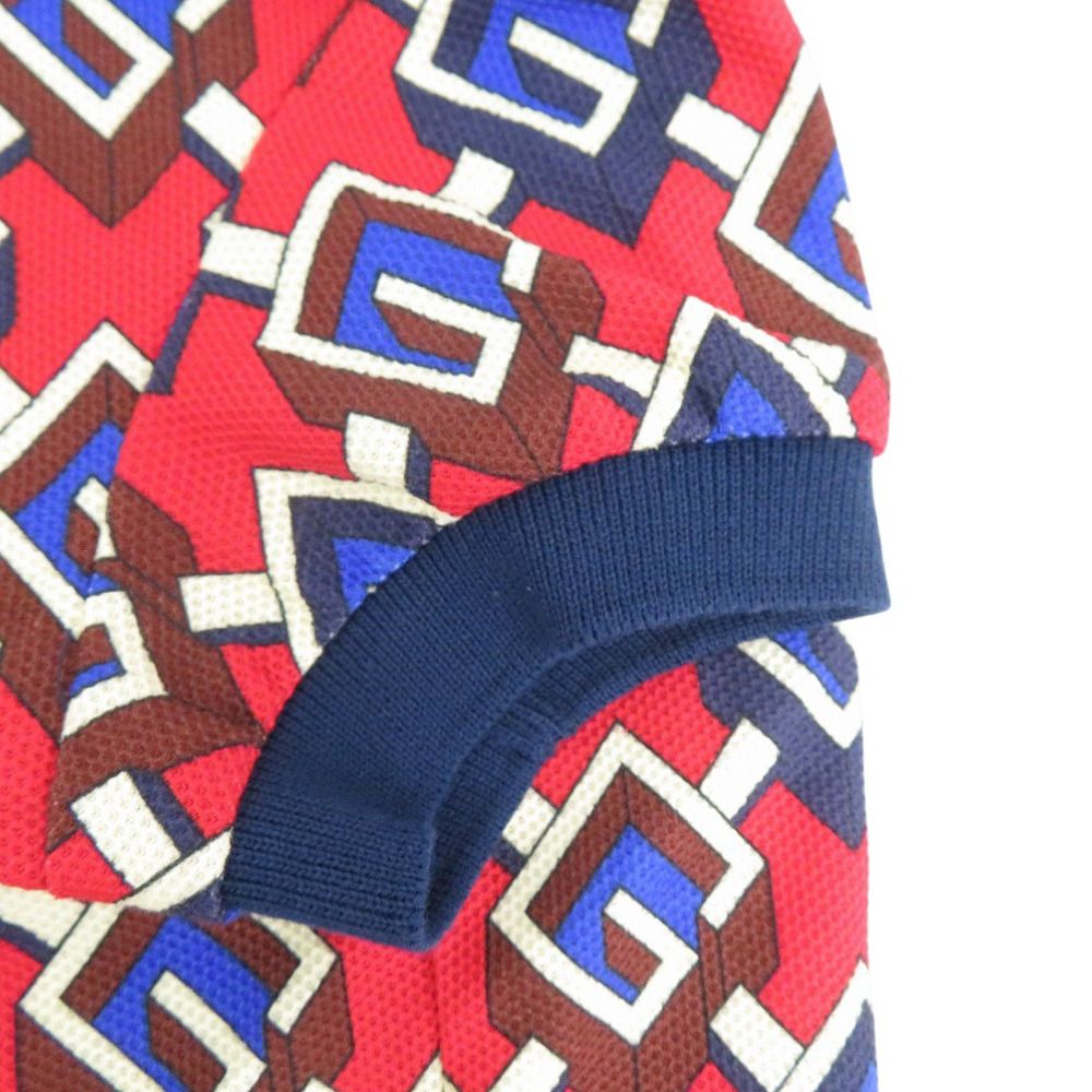 グッチ ジオメトリックG ペットTシャツ ペット用 ペット服 ドッグウェア PET T SHIRT 695744 コットン レッド 1067 GUCCI トレーニングおやつ 犬服 