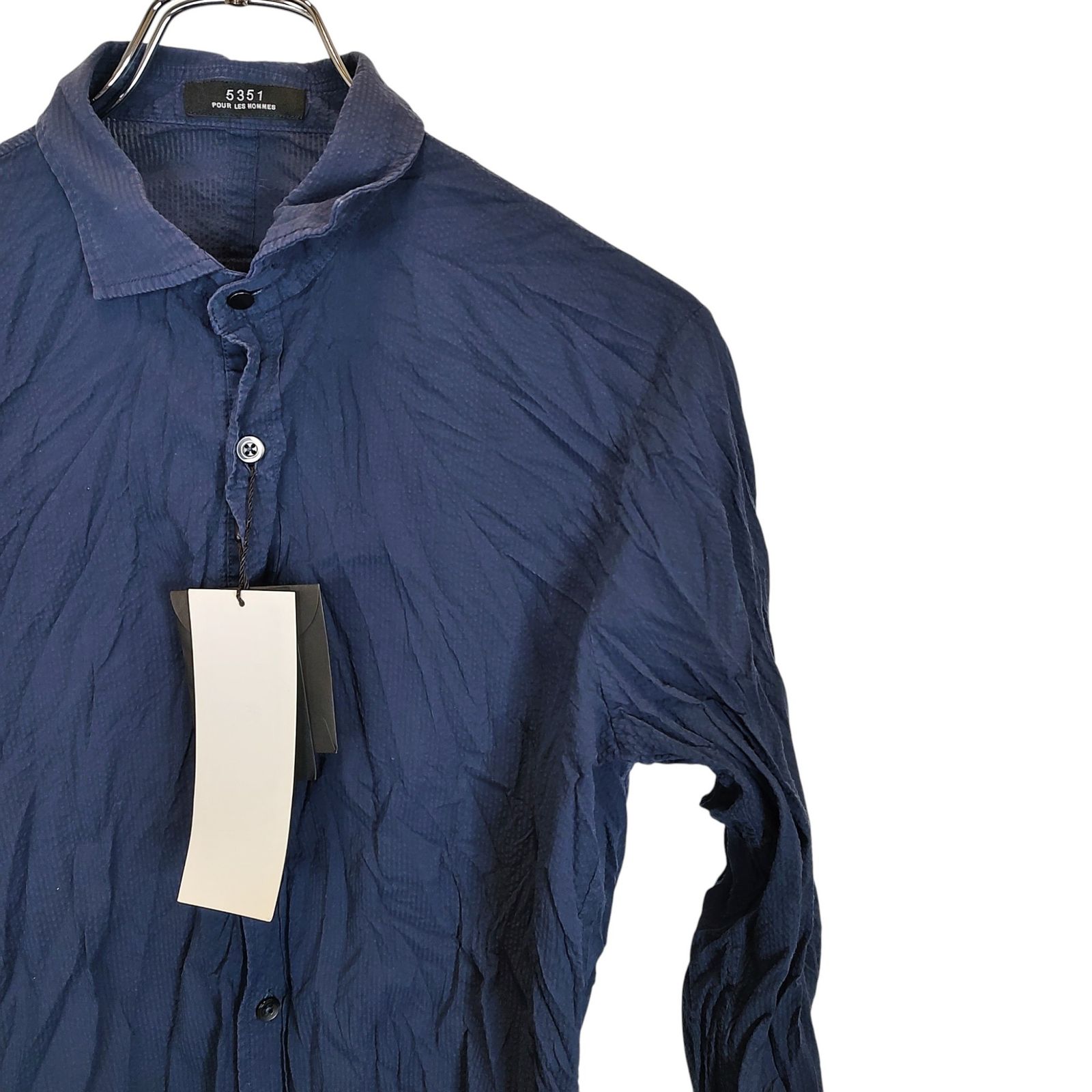 5351 POUR LES HOMMES 5351プールオム シワ加工 長袖 シャツ