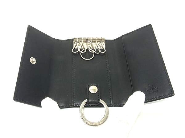 GUCCI グッチ キーケース グッチシマ 473924 ブラック レザー ユニ