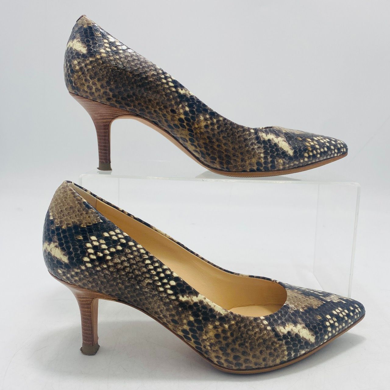 PELLICO ペリーコ パンプス パイソン型押し ポインテッドトゥ 35 1/2