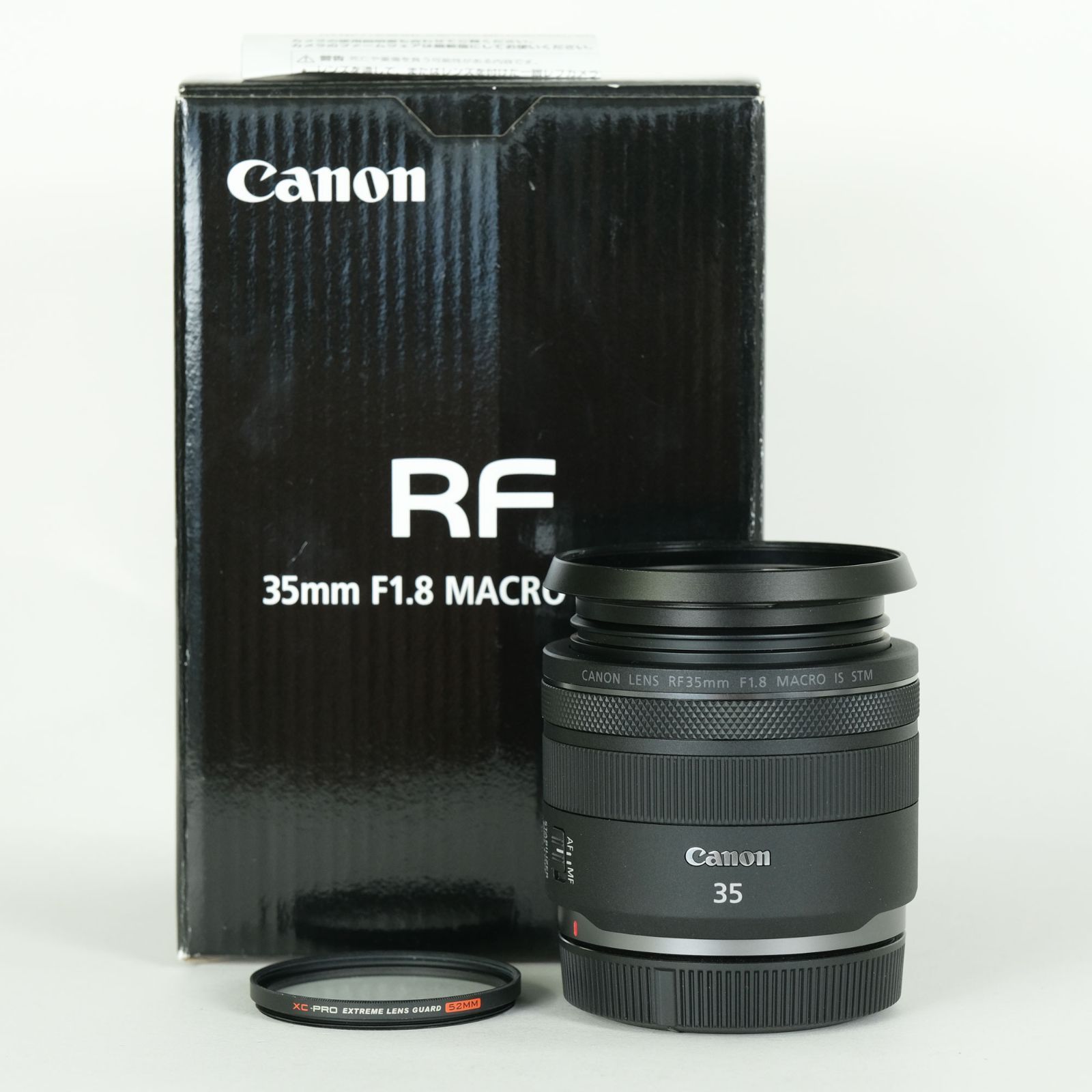 【美品】RF35mm F1.8 MACRO IS STMフィルター付き 美品 | フード・フィルター付] Canon RF35mm F1.8 MACRO IS STM