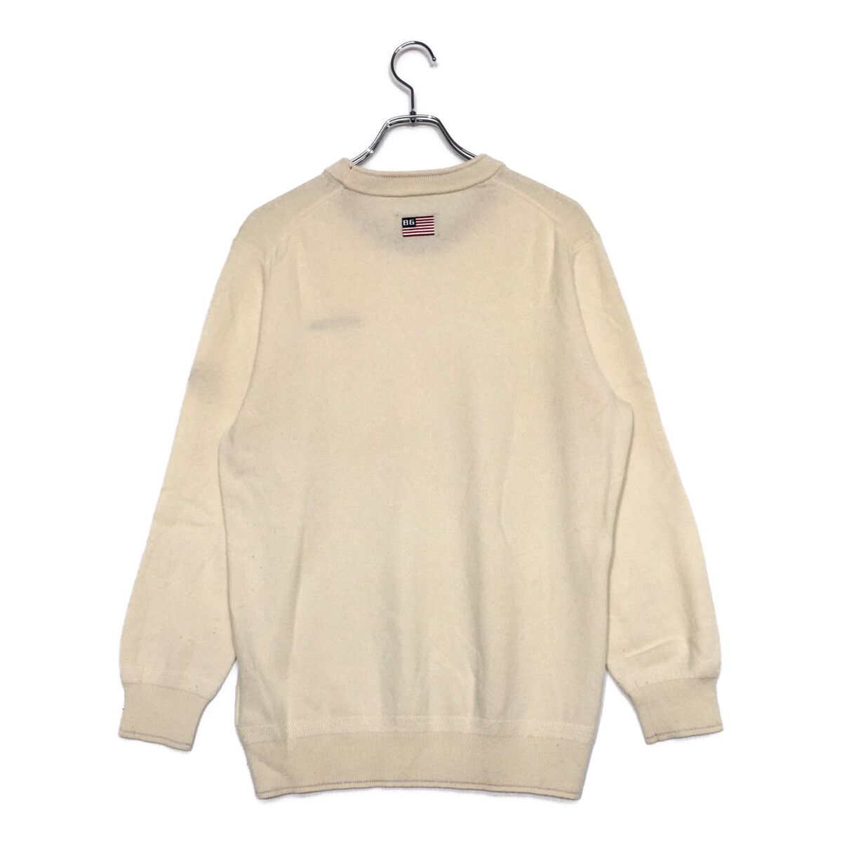 メンズ ブリーフィング BRIEFING セーター XL 白系 アイボリー カシミヤ クルーネック フェアウェイウッド ゴルフクラブ活動