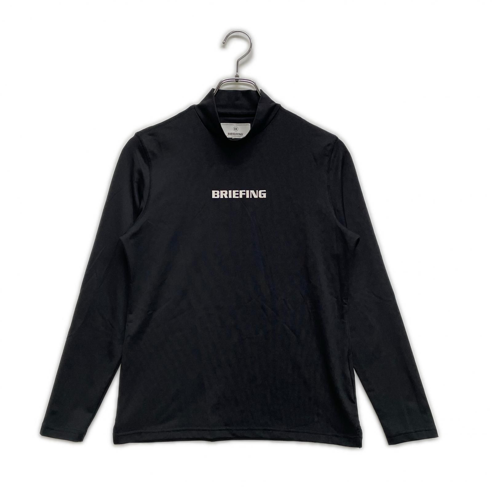 レディース ブリーフィング BRIEFING 長袖シャツ S 黒 ブラック モックネック ストレッチ