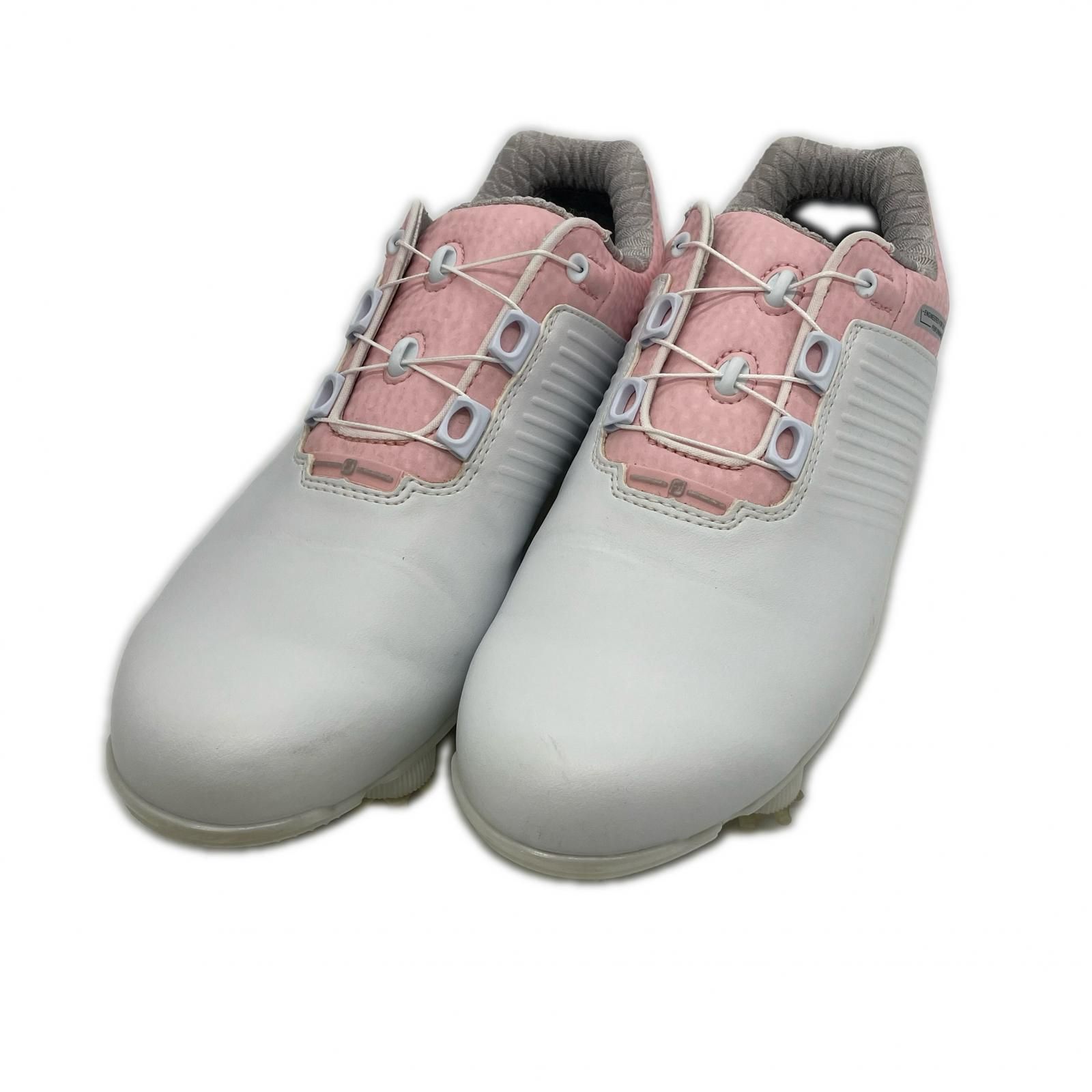 ゴルフシューズ 24 cm ホワイト×ピンク ドライジョイズ ダイヤル式 BOAタイプ シンプル 軽量 防水 98178 J