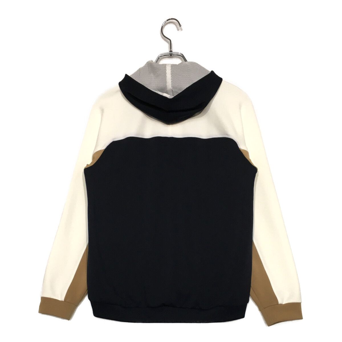 レディース ヒールクリーク HEAL CREEK 長袖シャツ 40 M 紺 白 ハーフジップ フード