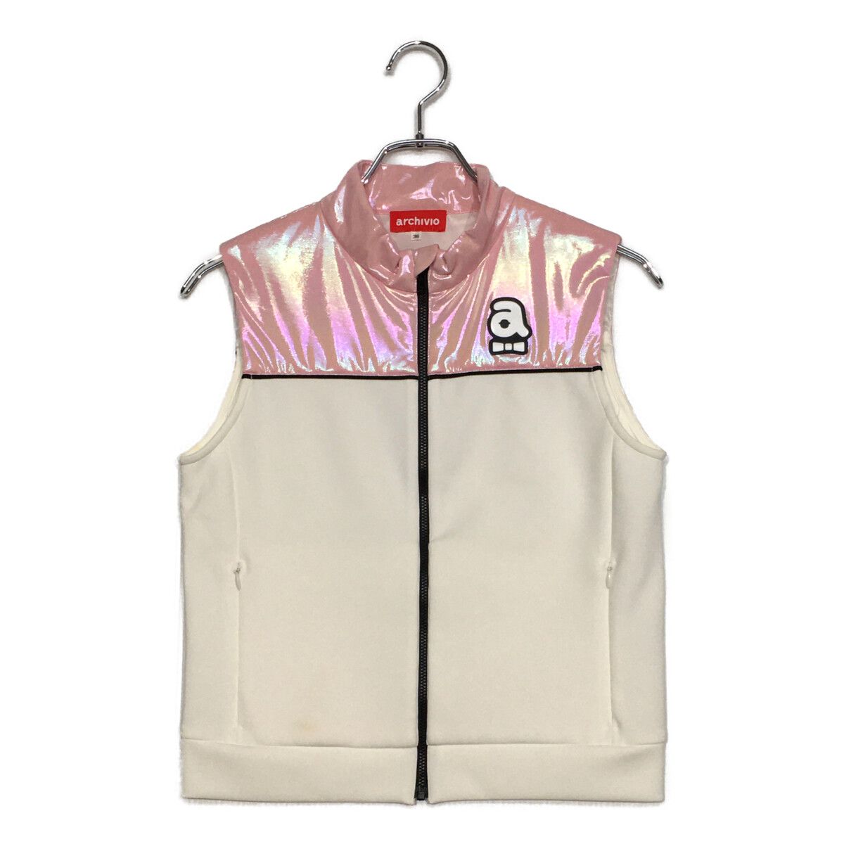♥品 レディース アルチビオ archivio ベスト 36 S 白×ピンク ホワイト×ピンク 訳あり