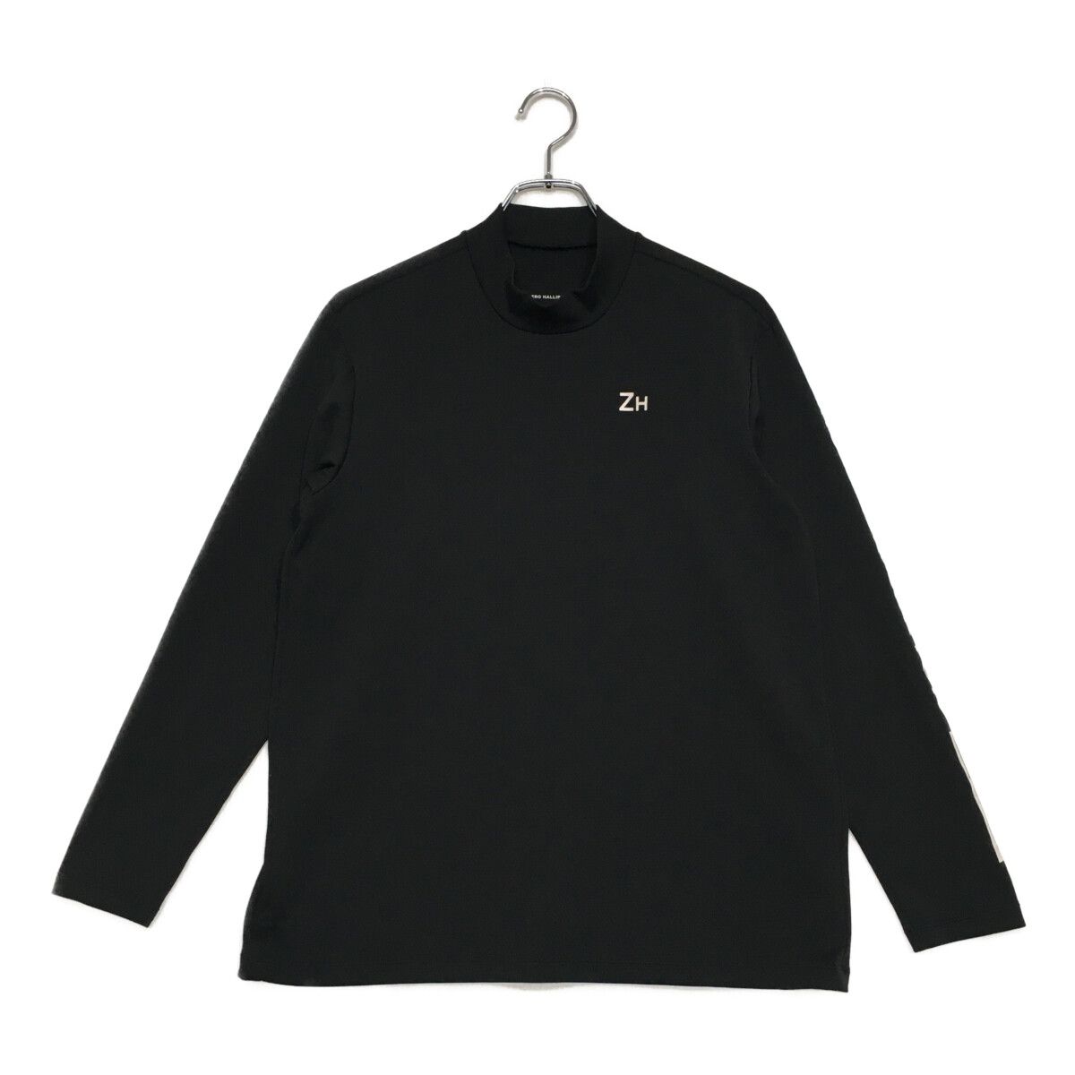 メンズ ゼロハリバートン ZERO HALLIBURTON 長袖シャツ M 黒 ブラック モックネック