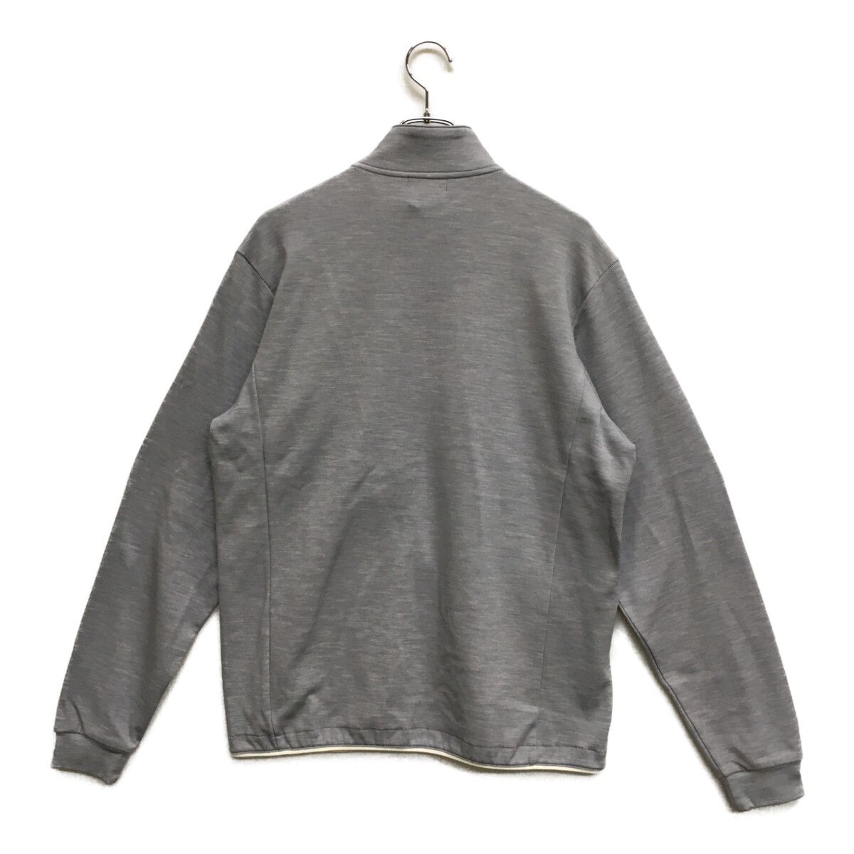 メンズ マンシングウェア Munsing wear フルジップアウター LL グレー 白 裏起毛