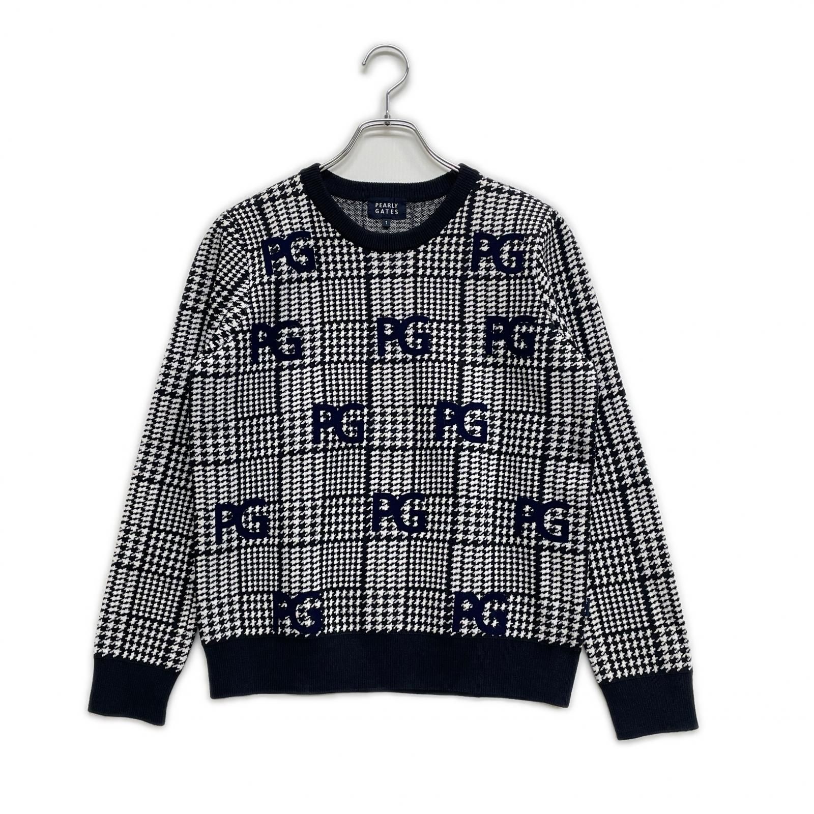 中古 レディース パーリーゲイツ PEARLY GATES セーター 1(M) 黒×白