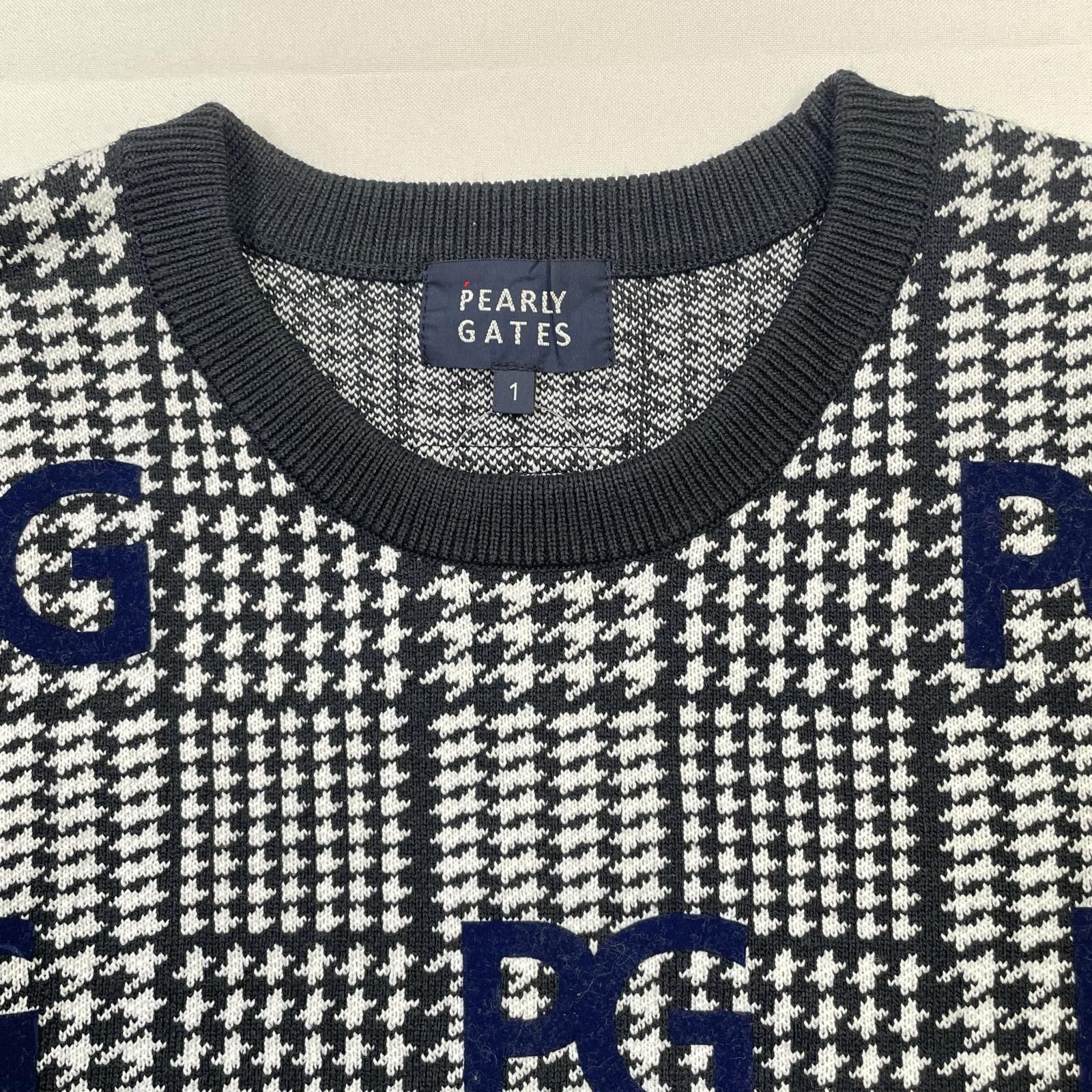 中古 レディース パーリーゲイツ PEARLY GATES セーター 1(M) 黒×白