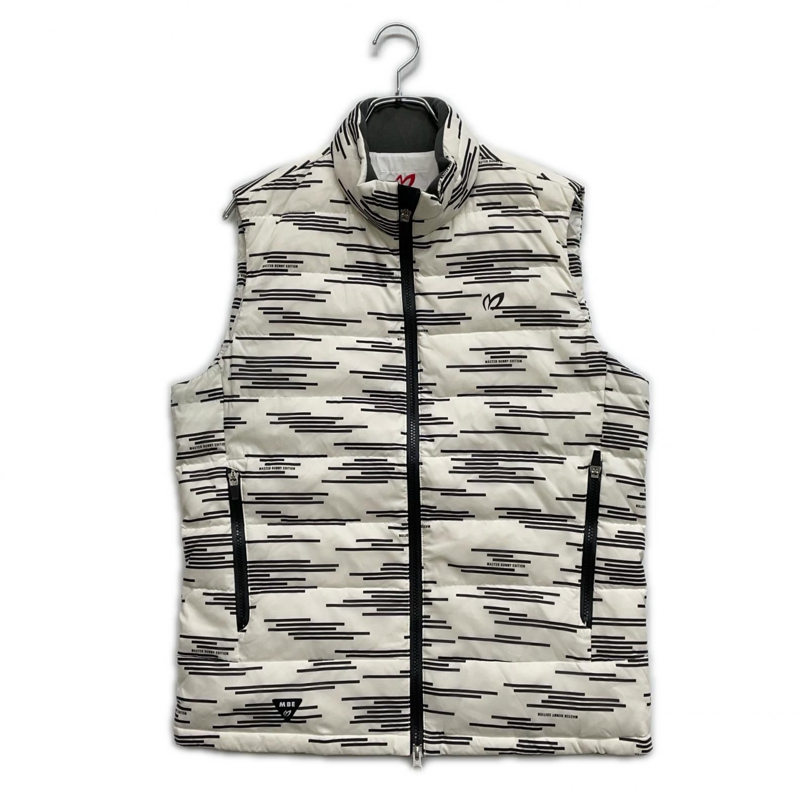 メンズ マスターバニーエディション MASTER BUNNY EDITION ダウンベスト 6 LL 白系 ホワイト ダブルジップ 総柄