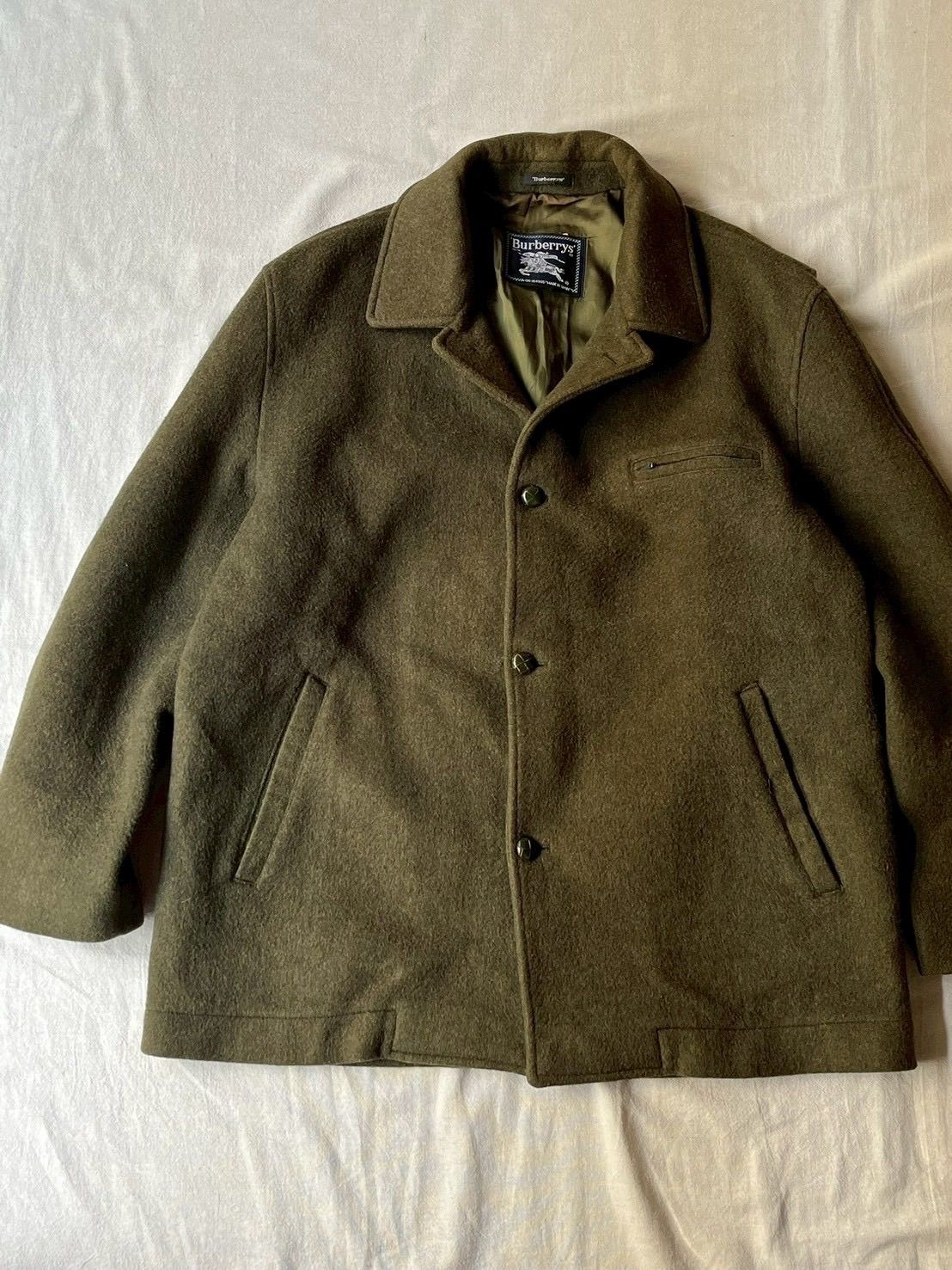 ⭐️希少⭐️ Burberry's ウールジャケット　ヴィンテージ　vintage スペイン製 90s Burberrys ウール ジャケット / オリーブ ビンテージ