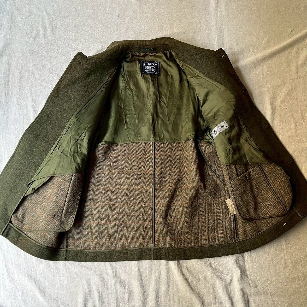 スペイン製 90s Burberrys ウール ジャケット / オリーブ ビンテージ