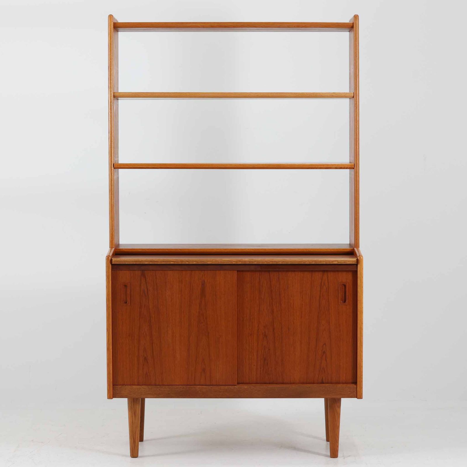 ディスプレイシェルフ チーク オーク 幅90 cm スウェーデン製 北欧ビンテージ家具 飾り棚 収納ラック 壁面棚 DK 19160