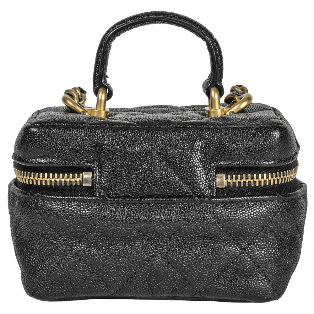 シャネル CHANEL ミニ バニティ チェーン ショルダーバッグ キャビア