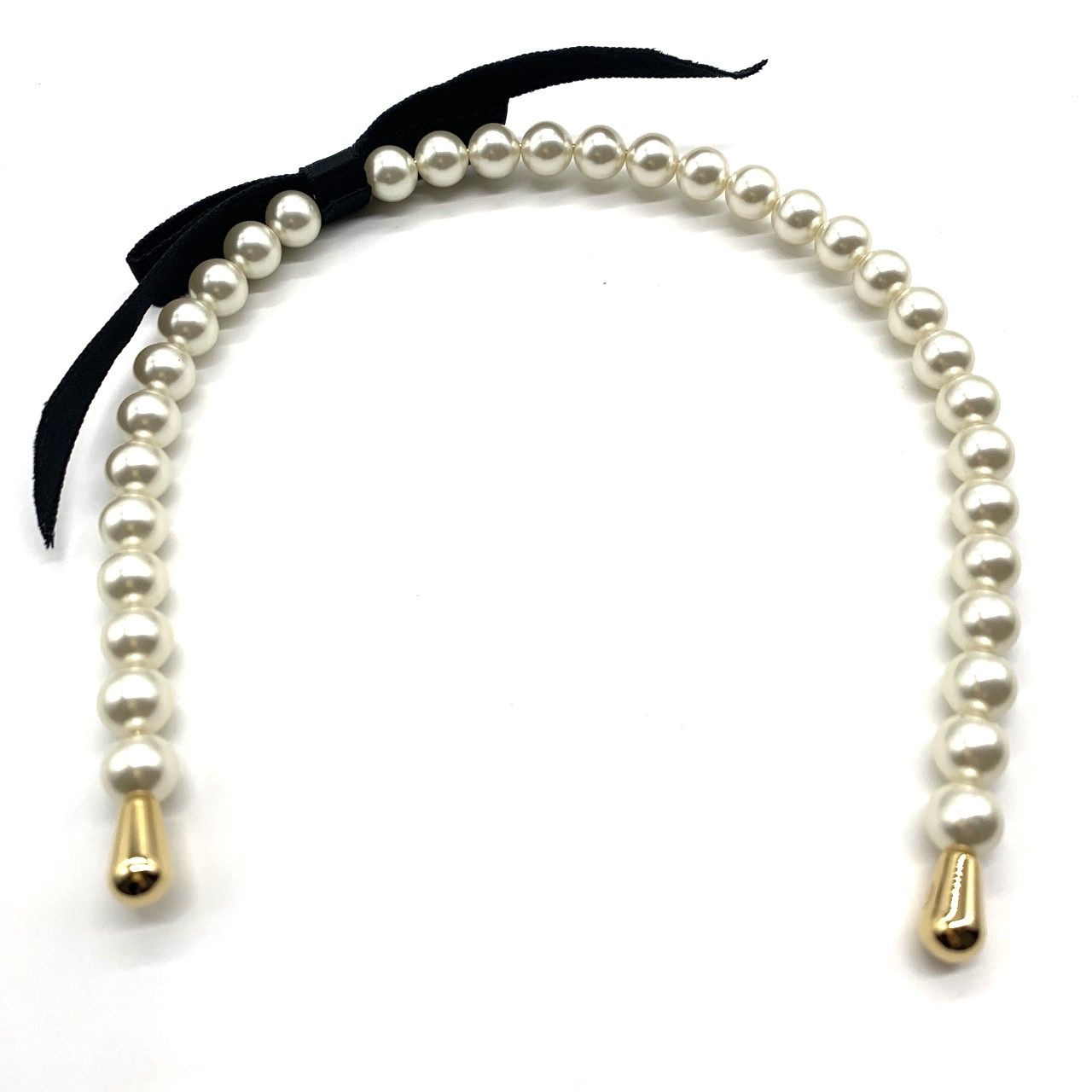 シャネル カチューシャ ヘアバンド パール リボン 25P レディース