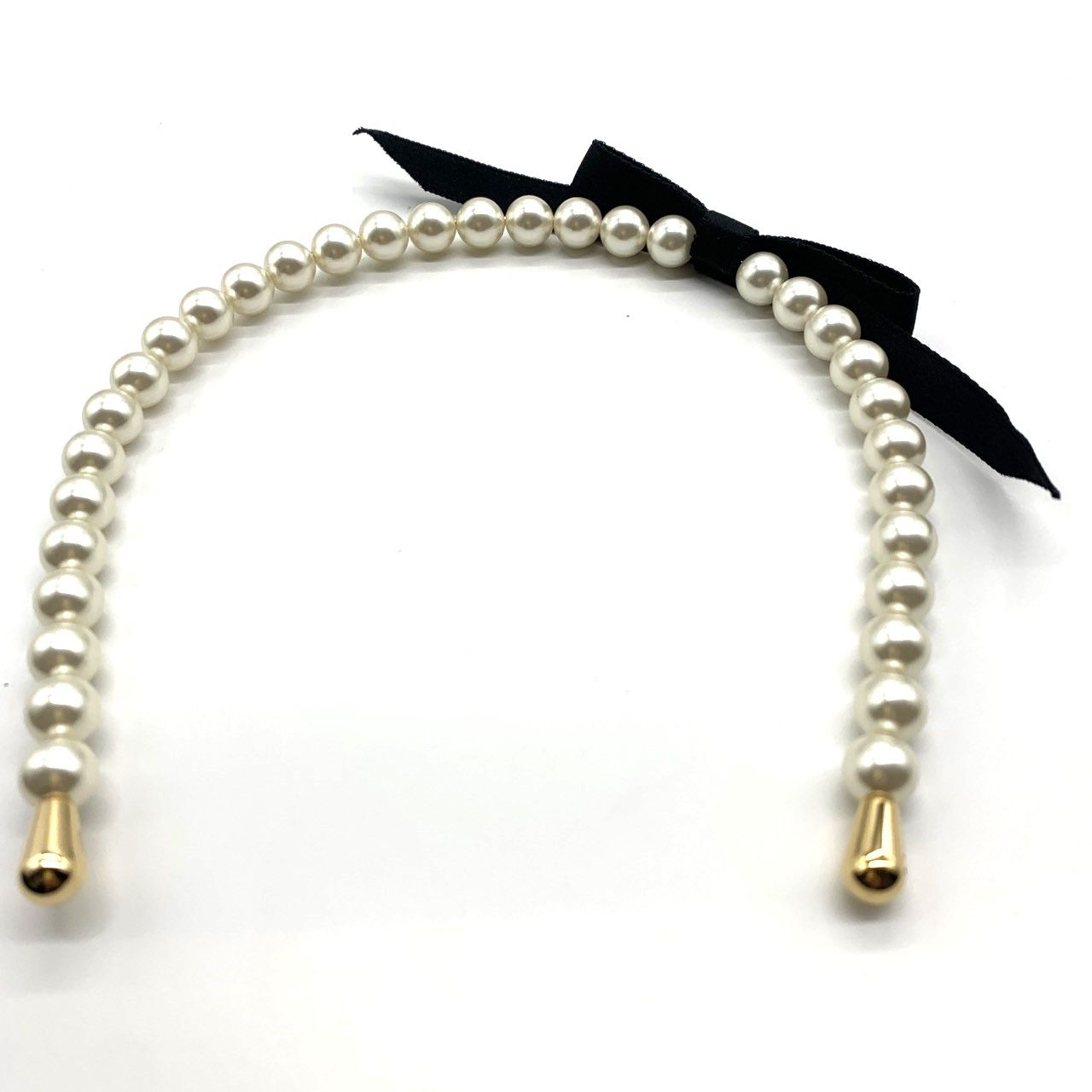 シャネル カチューシャ ヘアバンド パール リボン 25 P レディース CHANEL Aランク