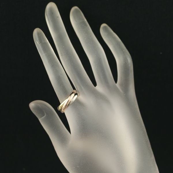 カルティエ トリニティリング スリーカラー SM 54号 K18YG/WG/PG