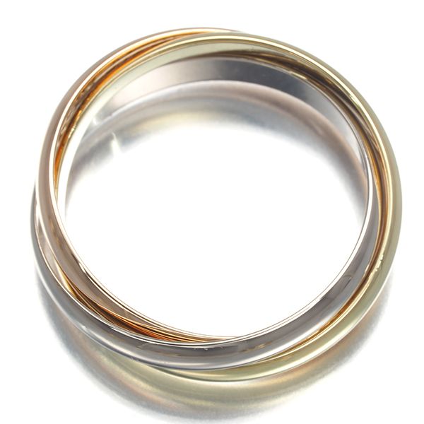 カルティエ トリニティリング スリーカラー SM 54号 K18YG/WG/PG