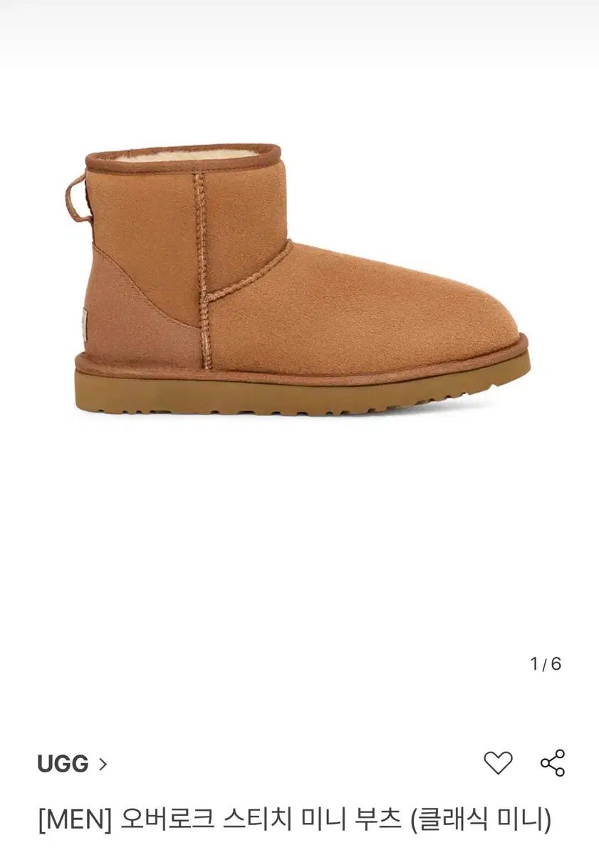 290 アグ Classic ミニ ブーツ チェスナット オーバロック スティッチ