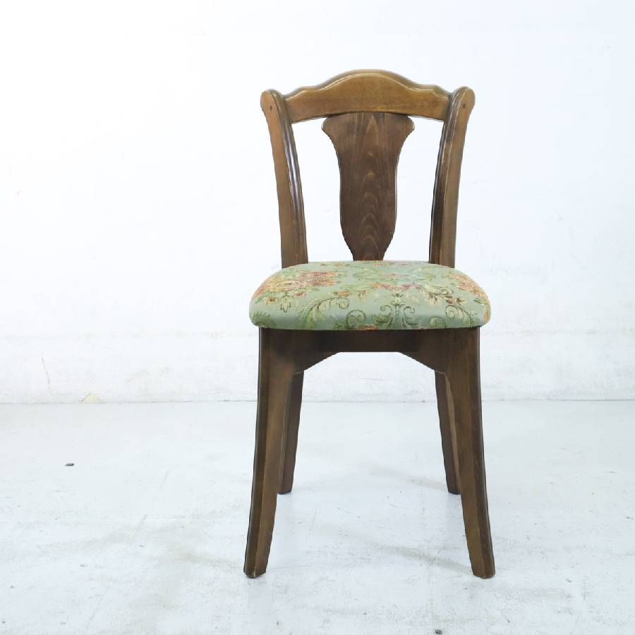 IDC大塚家具取扱 松永工房 カンティーニュ チェア ナラ材 花柄刺繍座面