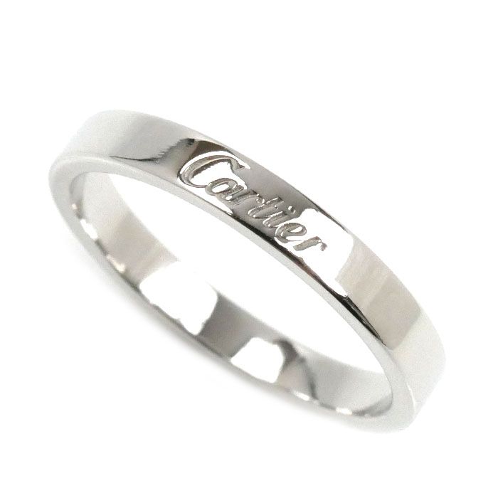 CARTIER カルティエ Pt 950プラチナ エングレーブド リング 指輪 17 5号 58 5 6 g レディース