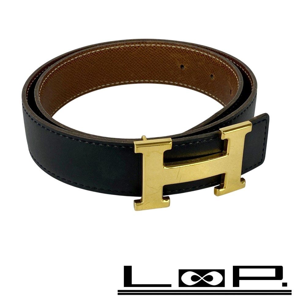 □中古□ エルメス コンスタンス Hバックル ベルト リバーシブル 70