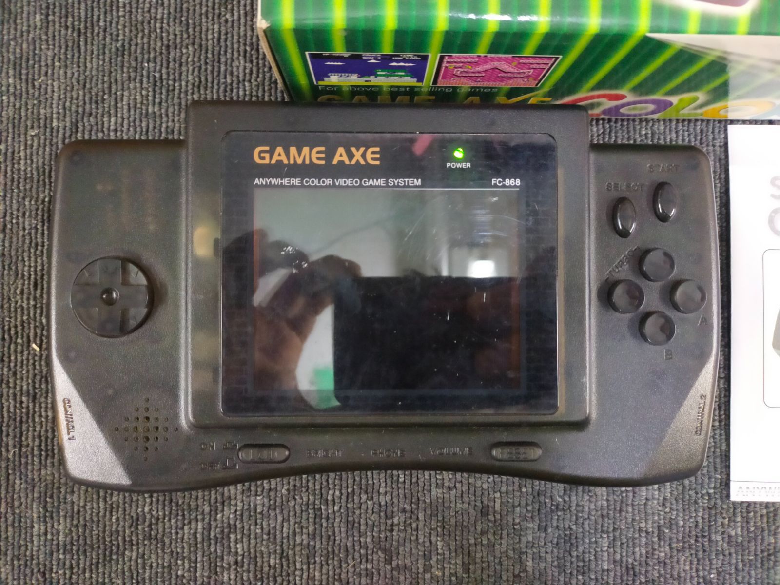 E22-20251127-02 【超レア・箱説明書付き】GAME AXE COLOR FC-868 携帯