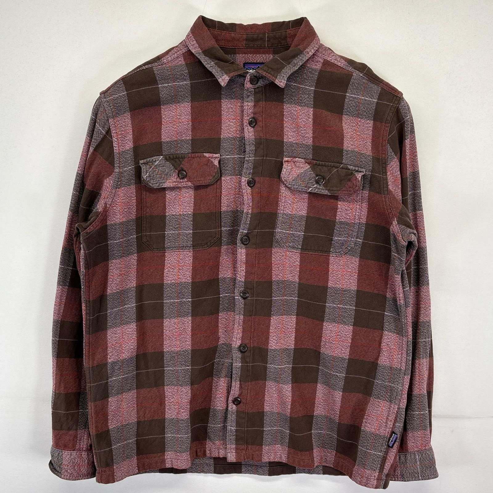 patagonia チェックシャツ ネルシャツ オンブレ風 XL 激レア☆好配色