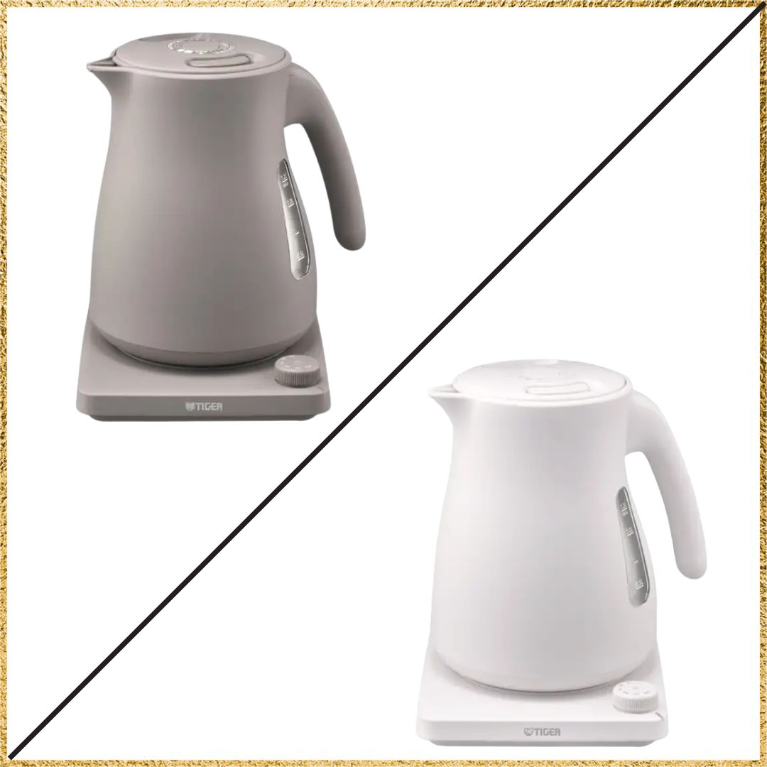 TIGER タイガー 温度調節機能付 蒸気レスケトル 1 2 L PTV A 120 チェスナッツグレー グレイッシュホワイト