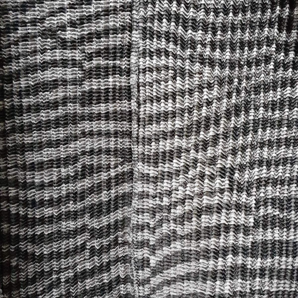 スペッチオ カーディガン サイズ40 M レディース - 黒×グレー 半袖|プリーツ マーメイド ロング丈