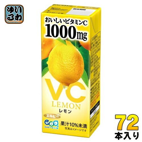 エルビー おいしいビタミンC レモン 200ml 紙パック 72本 (24本入×3 まとめ買い) 果汁飲料 檸檬 ビタミンC
