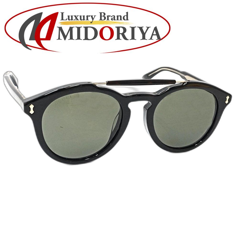 GUCCI グッチ サングラス ボストン ツーブリッジ 52 21 145 プラスチック ブラック ダークグレーレンズ レディース 188613