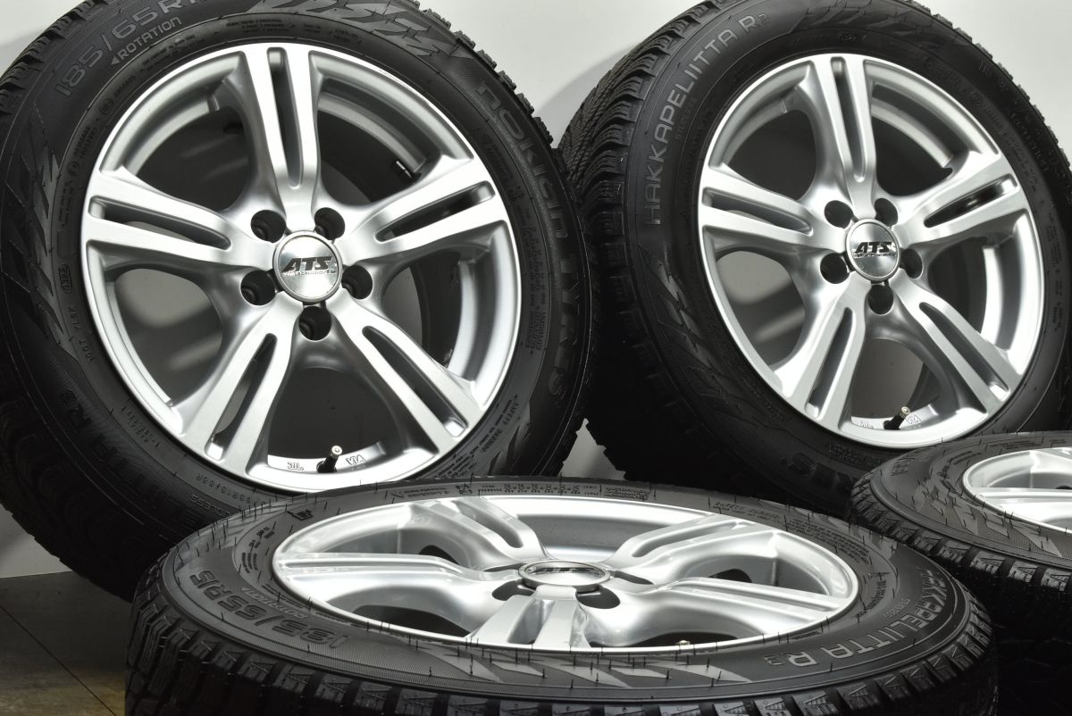 スタッドレス ATS 15 in 6 5 J 38 PCD 100 ノキアン ハッカペリッタ R 3 185 65 アウディ A 1 フォルクスワーゲン ポロ 交換用