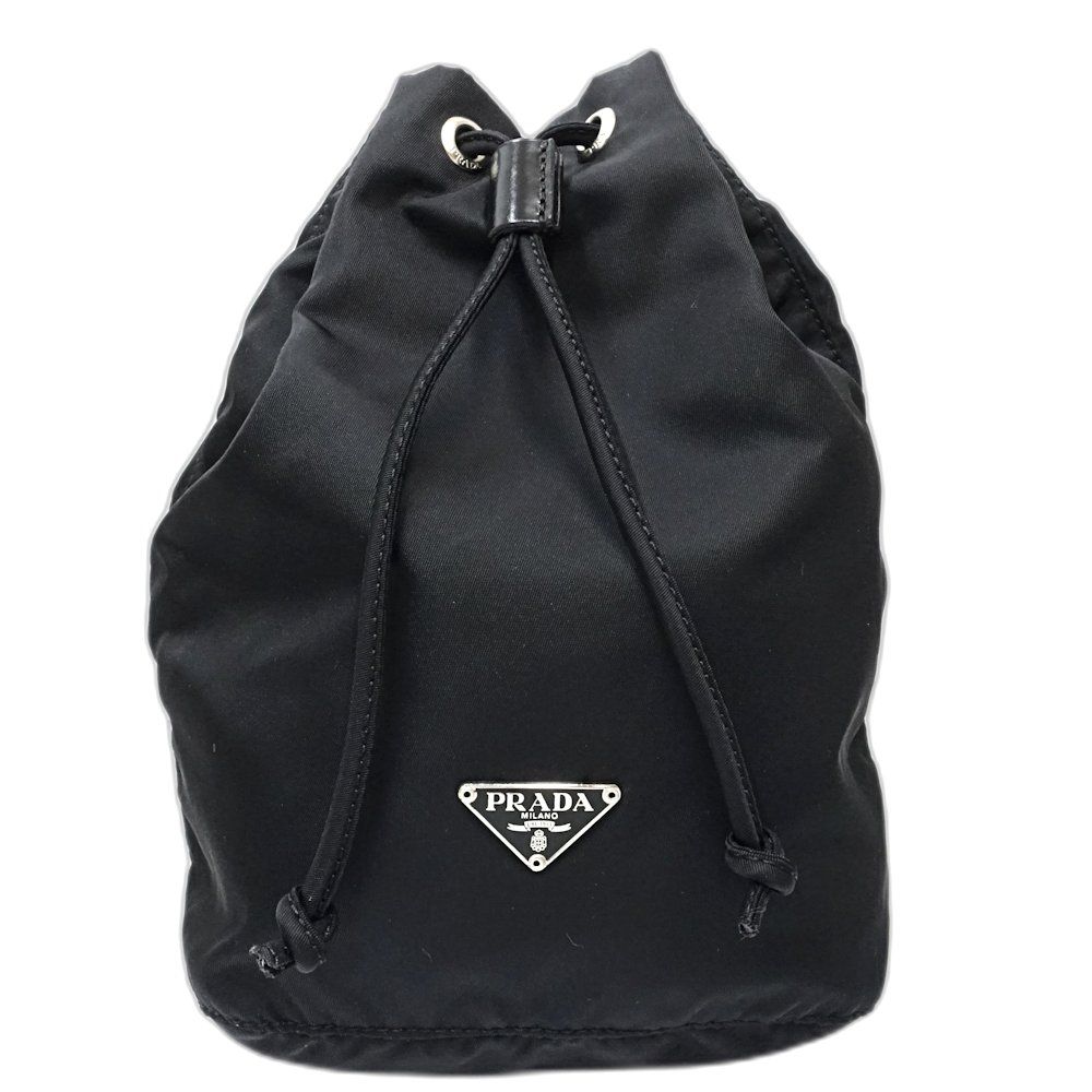 PRADA プラダ 巾着ポーチ トライアングルロゴ MV369 ポシェット
