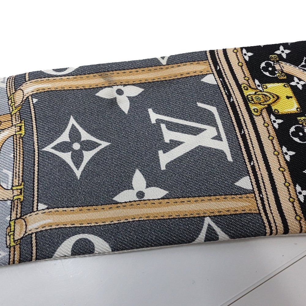 LOUIS VUITTON ルイヴィトン スカーフ バンドーBBレッツゴー M 76442 ブラック ホワイト レディース|188615 ♥ バンダナ スカーフ 小物 レディース