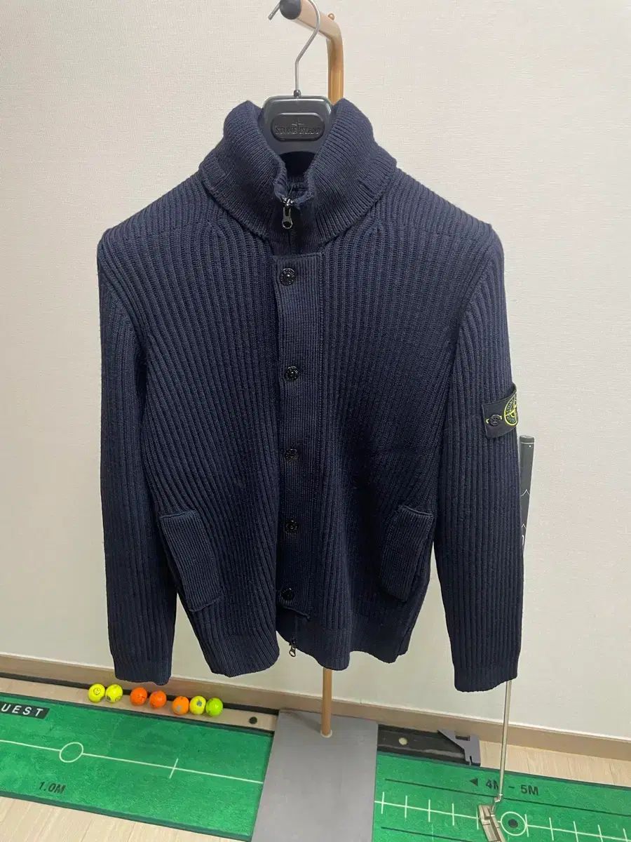 STONE ISLAND ストーンアイランド リブニットジップアップカーディガン Lサイズ